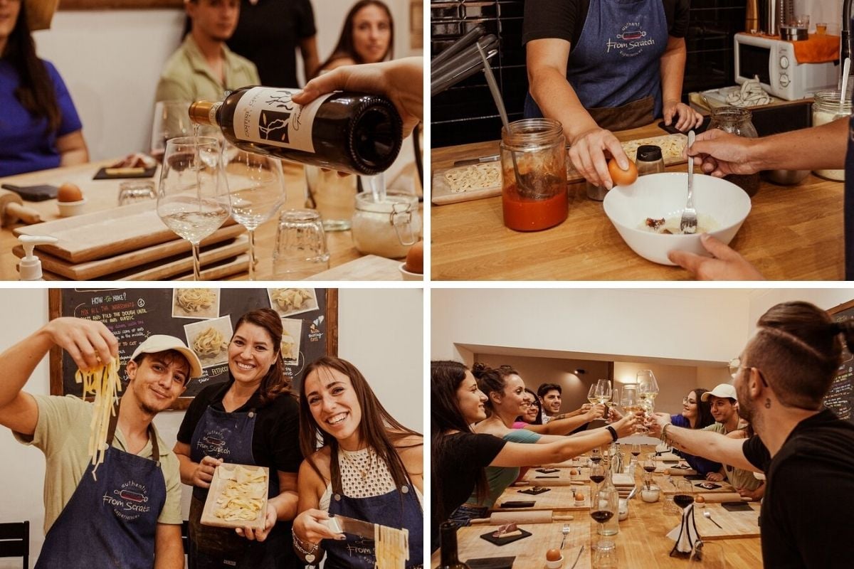 Pasta Making with Wine Tasting and Dinner in Frascati