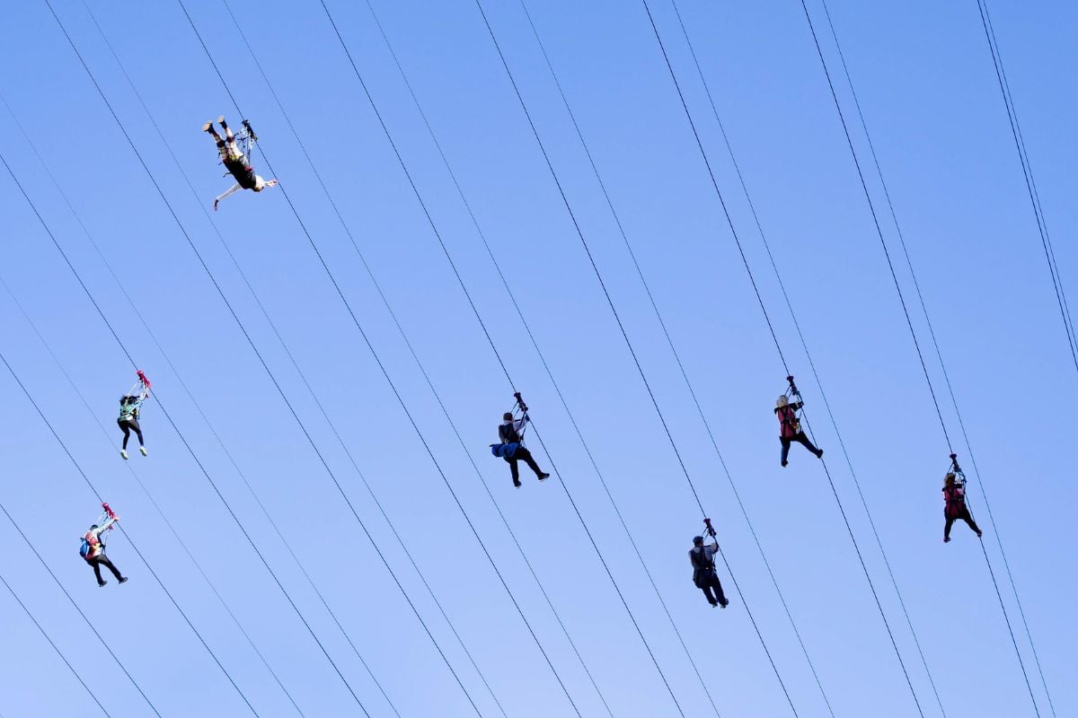 best time for a zip-lining experience in Las Vegas