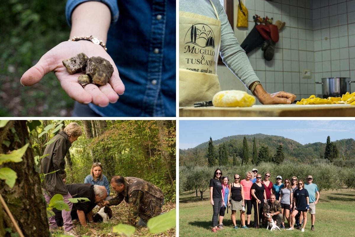 truffle hunting with cooking class from Florence