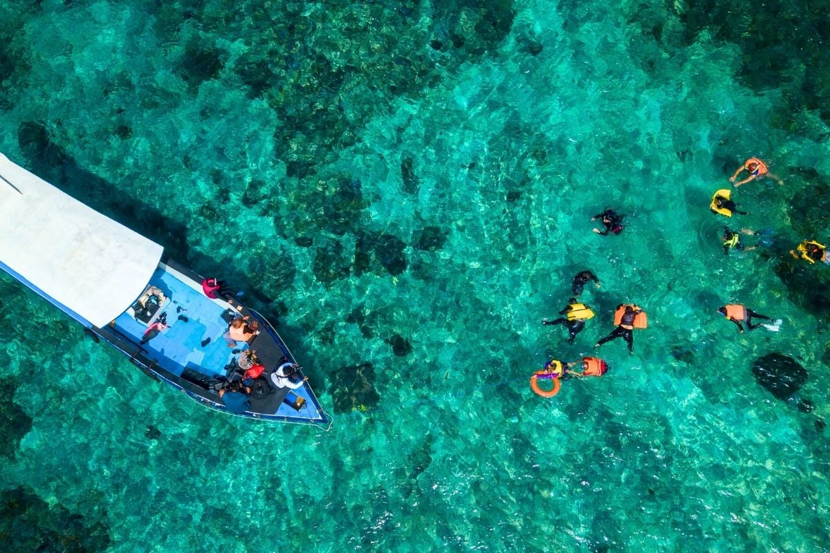 snorkeling at Gamat Bay, in Nusa Penida, Bali