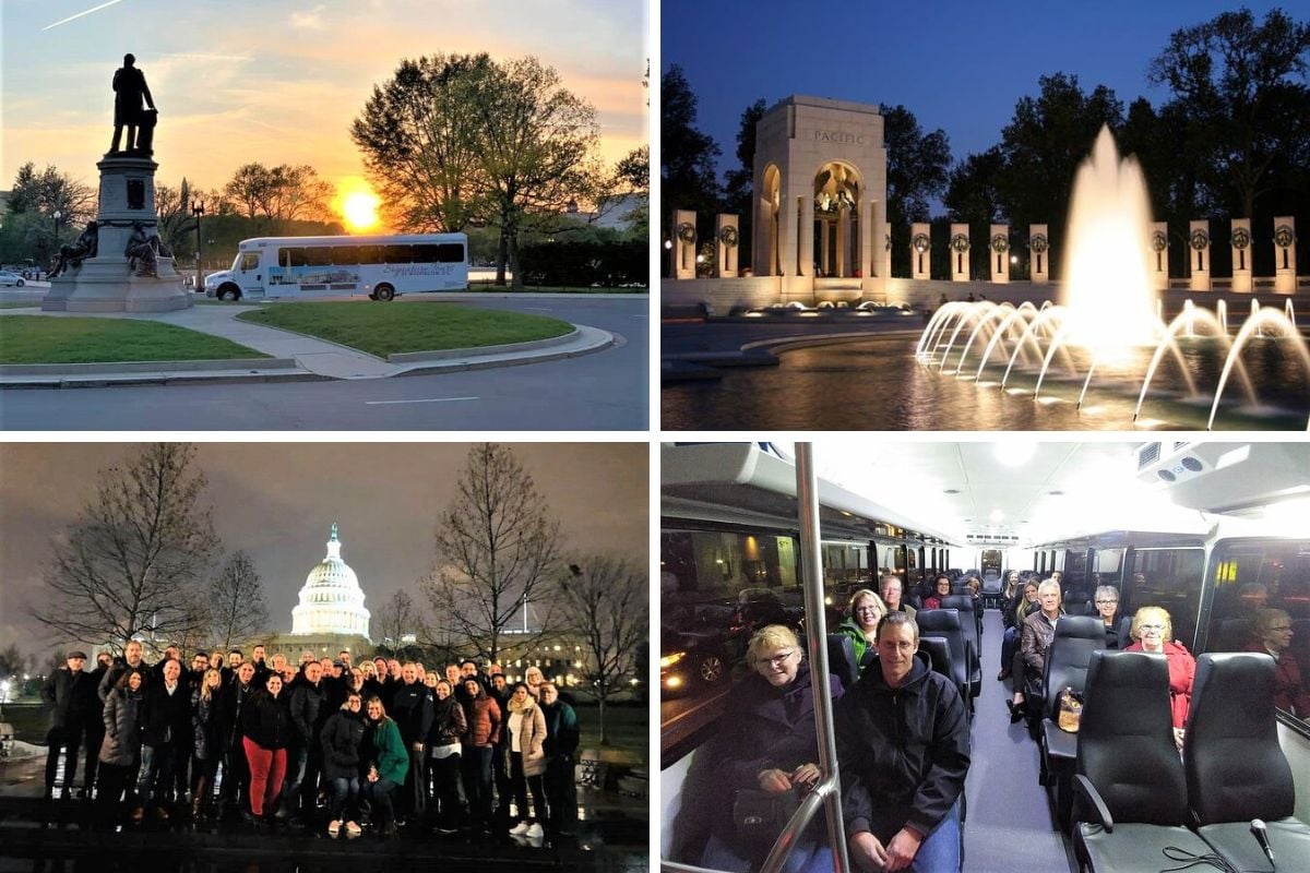 Night-Time Monuments Bus Tour with Optional Washington Monument