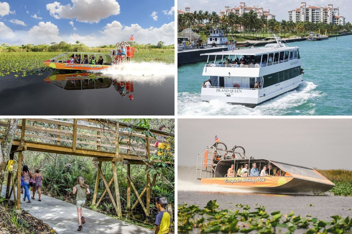 Panoramic Bus Tour, Bay Cruise & Everglades Air Boat Tour