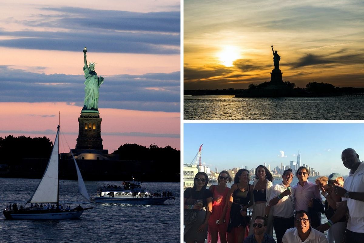 Statue of Liberty and Ellis Island sunset cruise