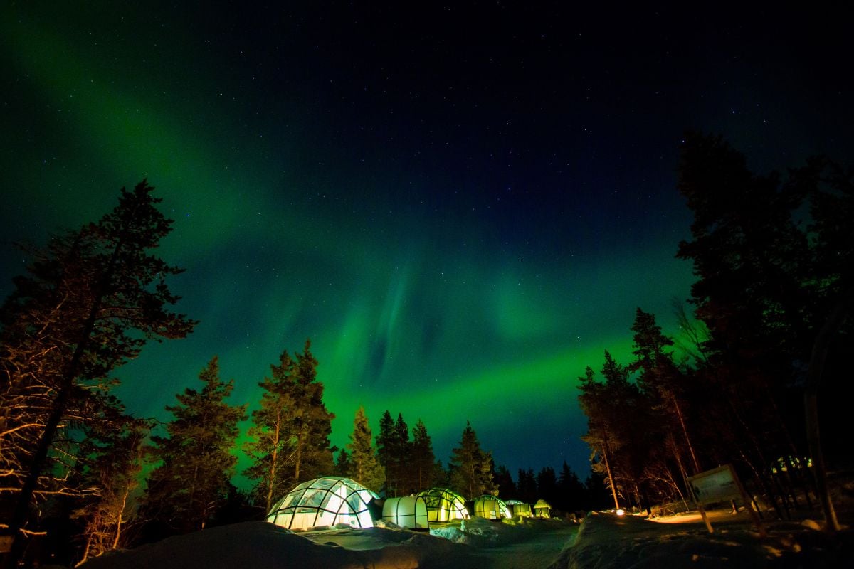 northern lights in Saariselkä, Finland