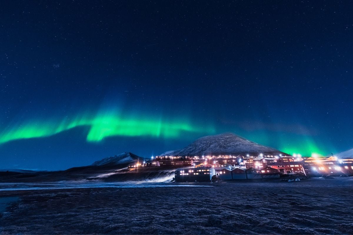 northern lights in Svalbard, Norway
