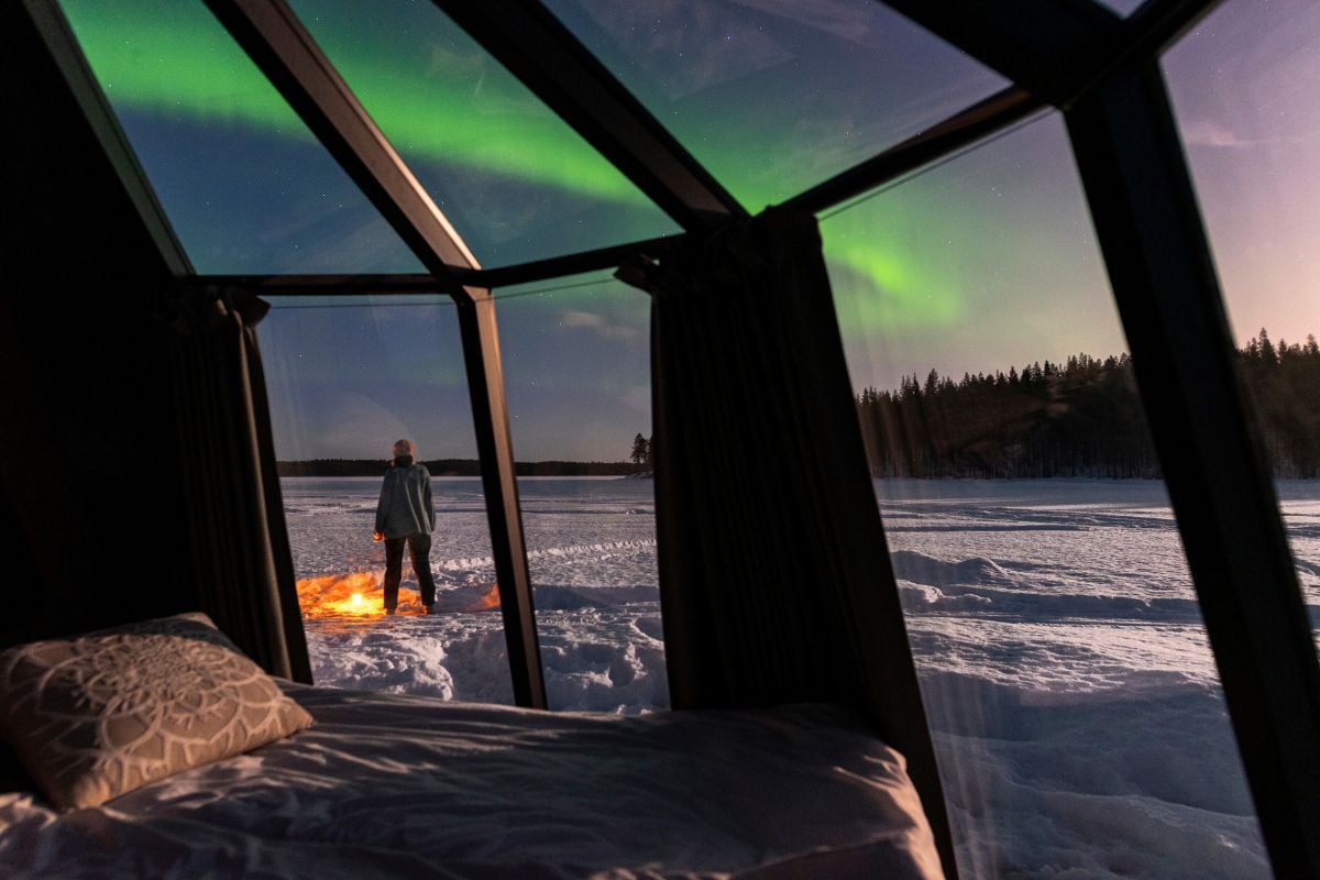 northern lights in Swedish Lapland