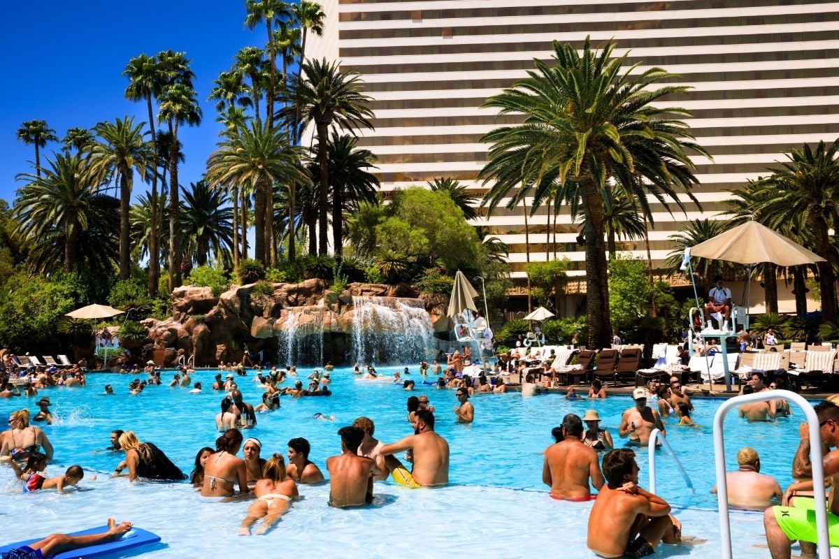 pool party in Las Vegas, Nevada, USA