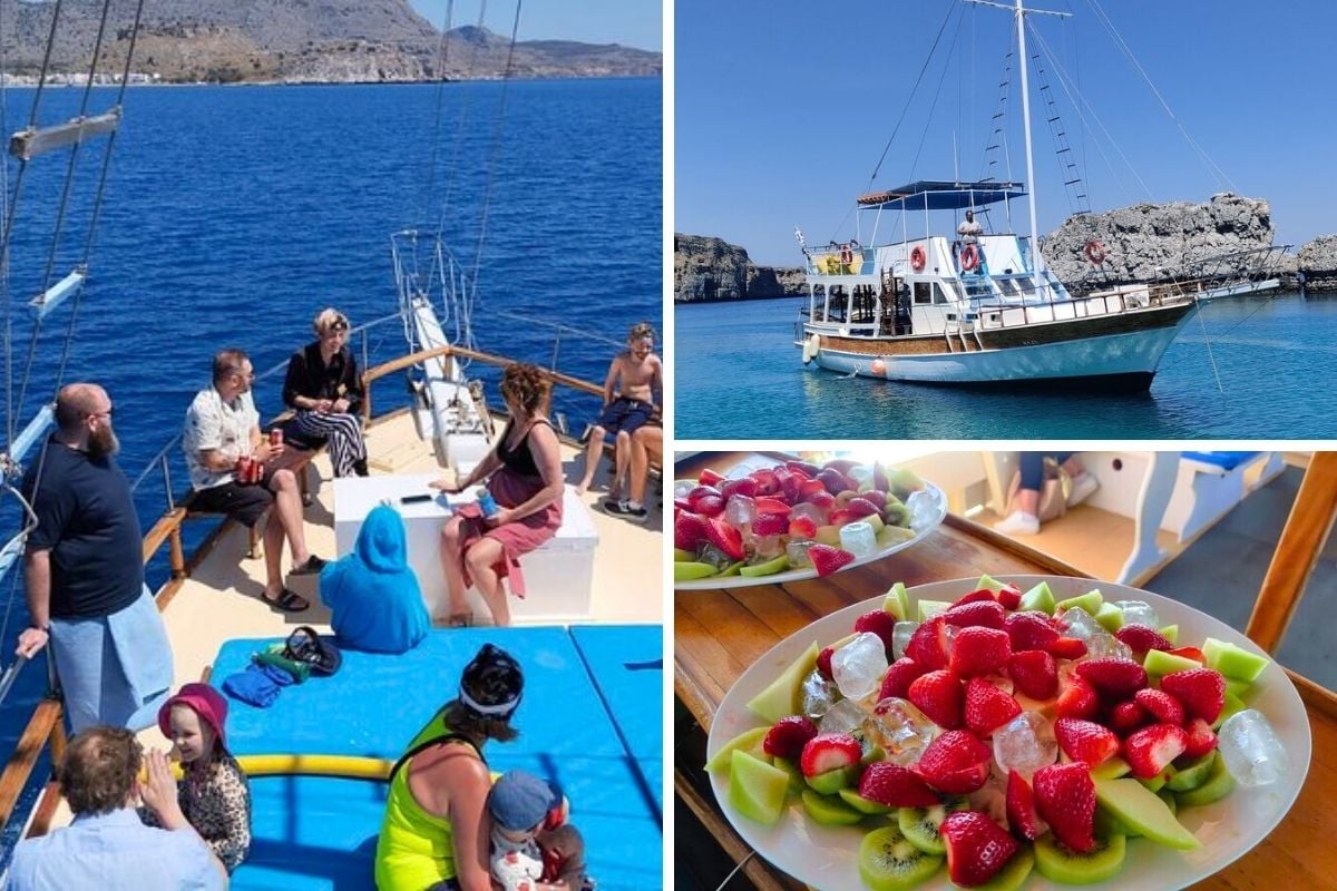 All Inclusive Bay to Bay Cruise in Lindos by The Calypso Lazy Boat
