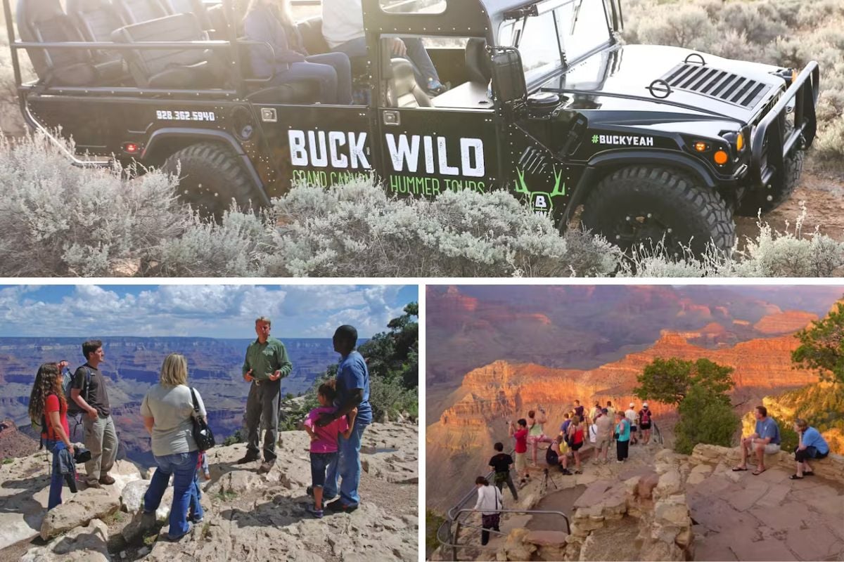 Grand Canyon South Rim bus tour + Hummer tour