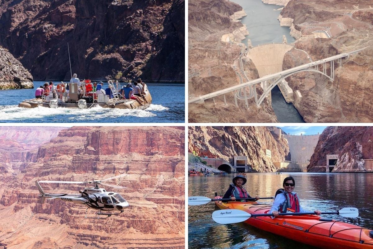 Grand Canyon helicopter flyover + rafting kayaking trip