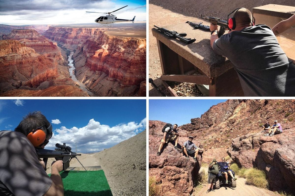 Grand Canyon helicopter tour + shooting range
