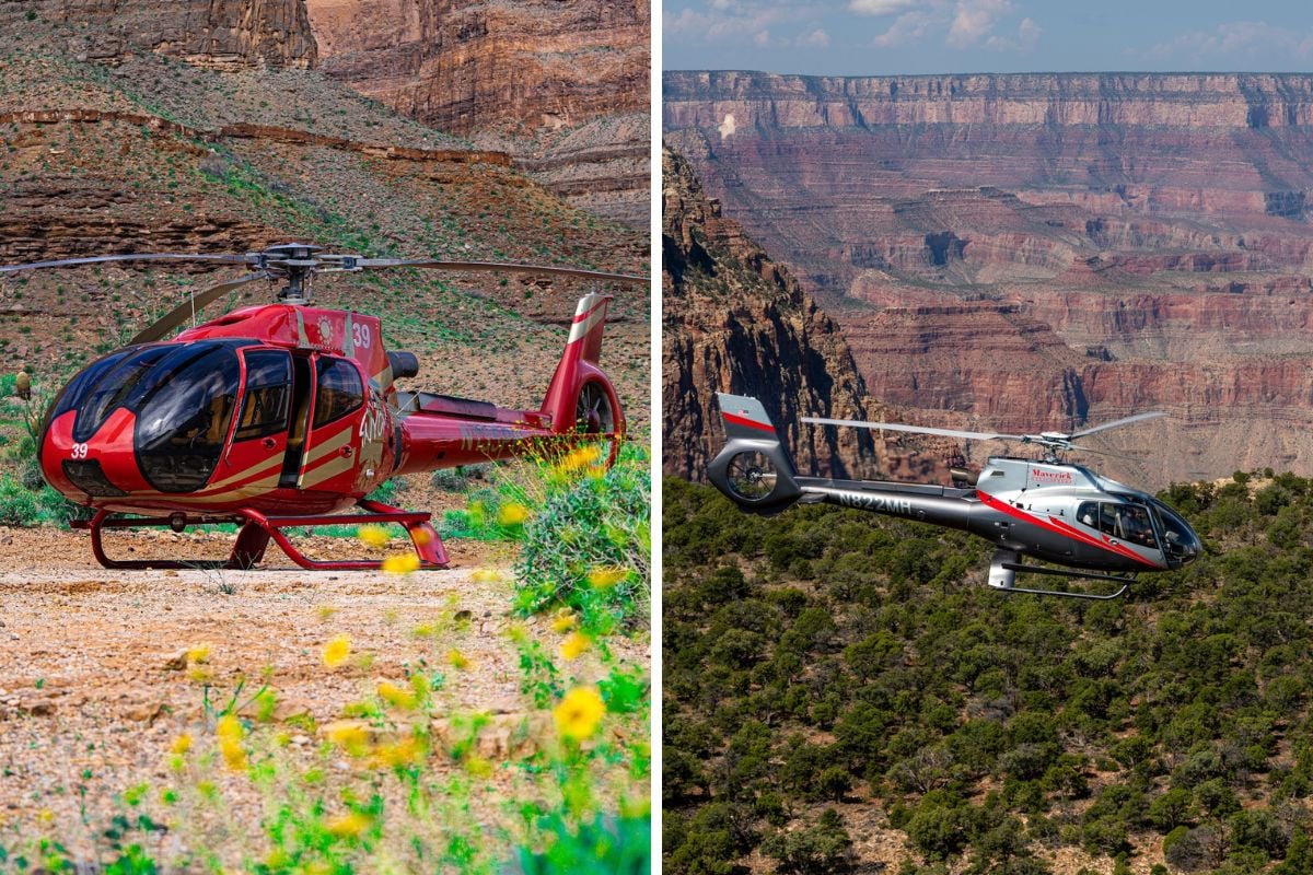 Helicopter tour outfitters operating from the South Rim, Grand Canyon