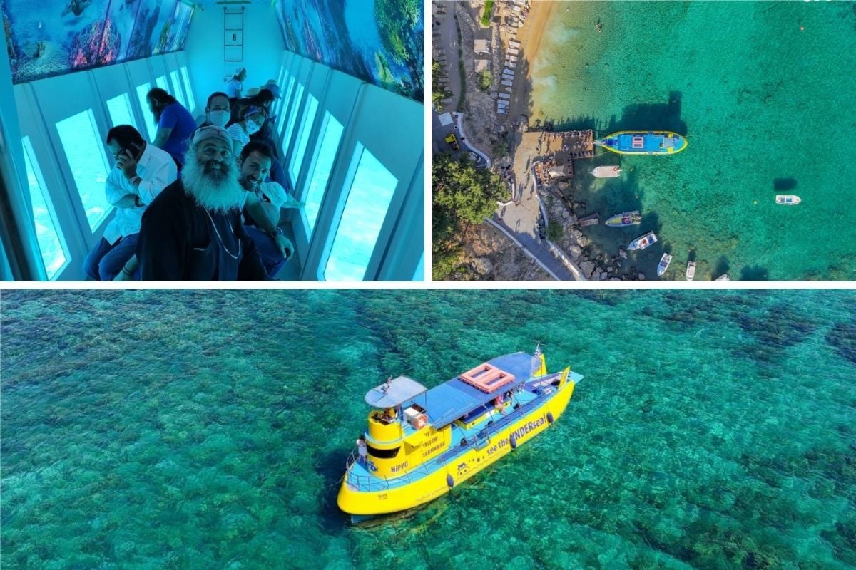 Lindos Submarine Cruise with Swimming Stop at Navarone Bay by Hippo Submarine