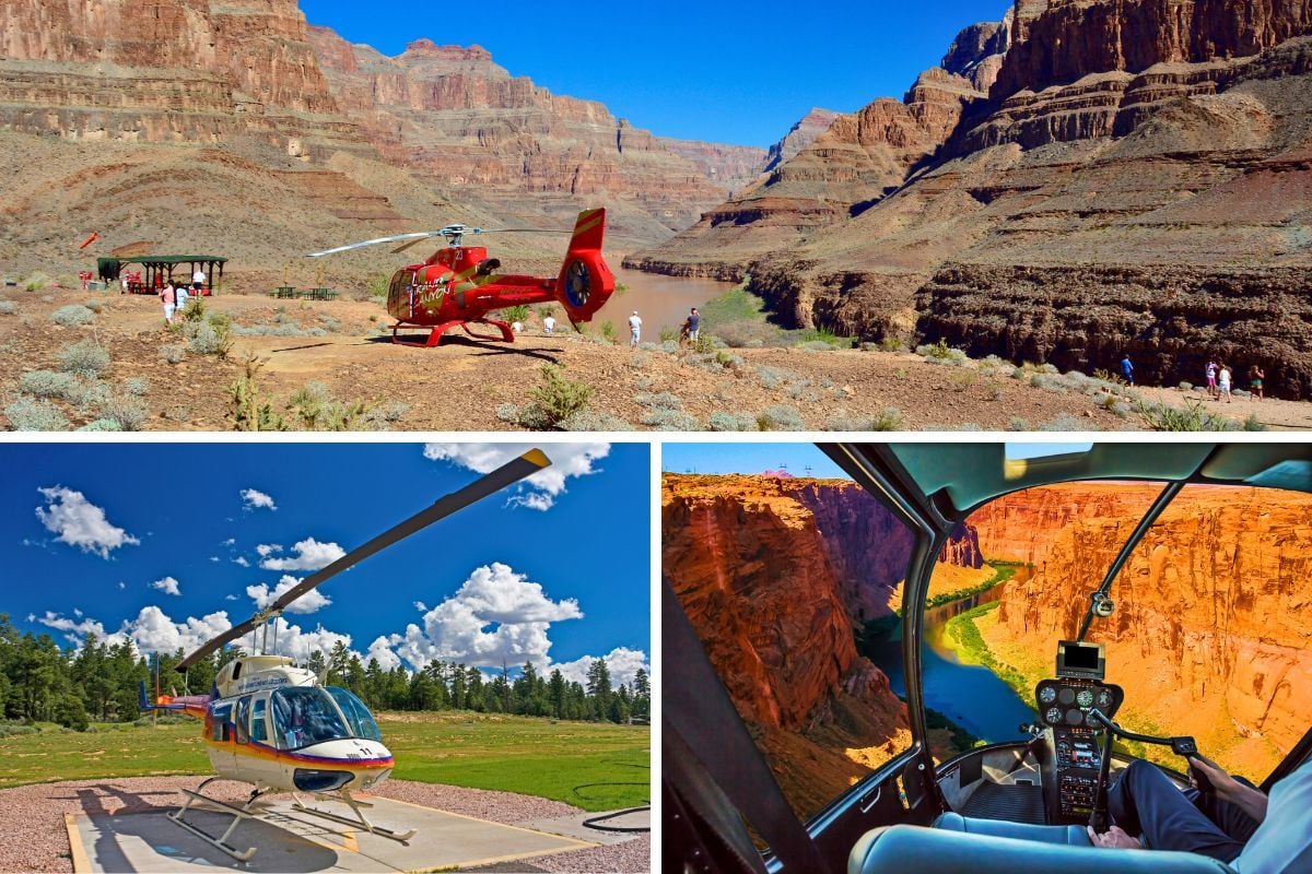 Types of helicopter tours from Las Vegas to the Grand Canyon