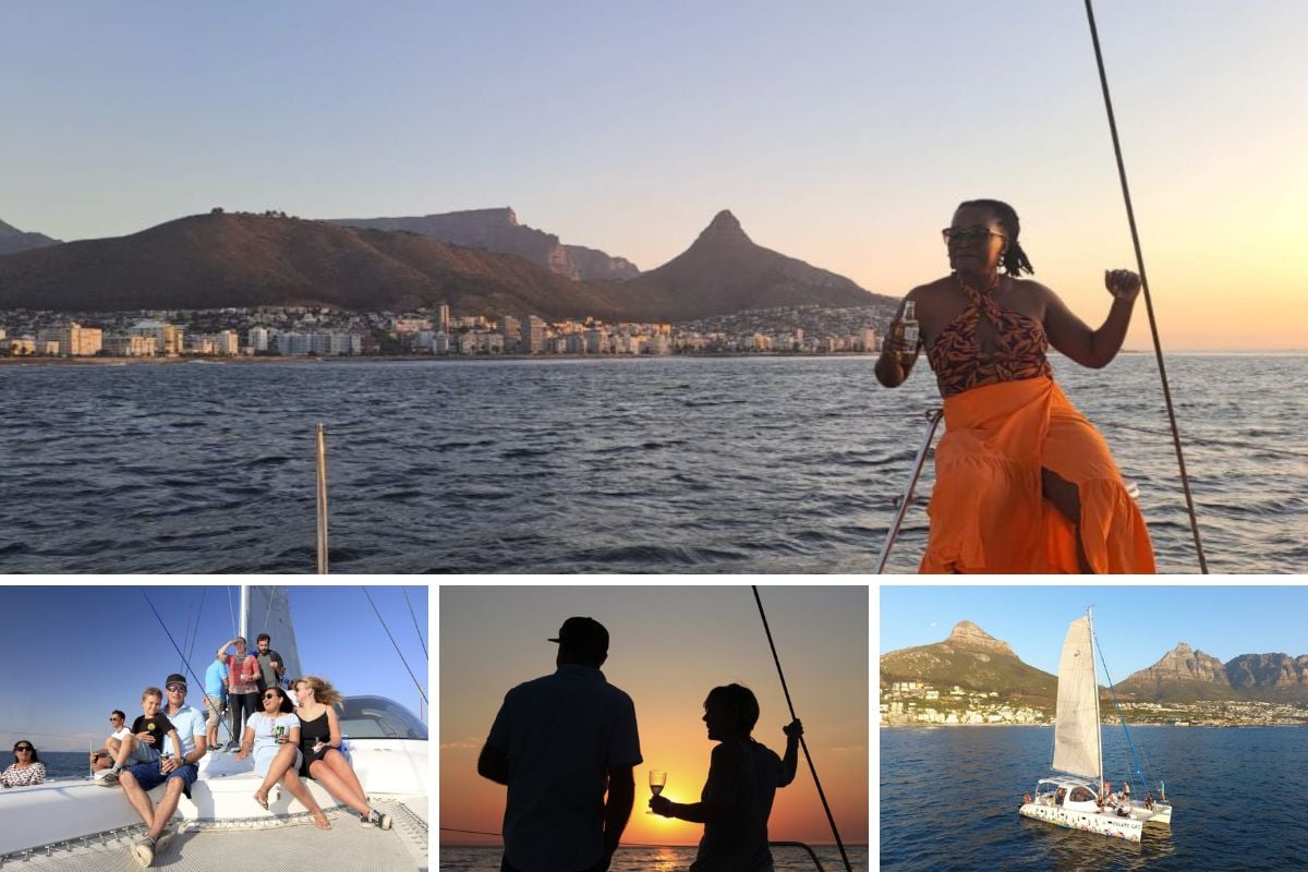 Wild Horizons sunset cruise by catamaran to Table Bay