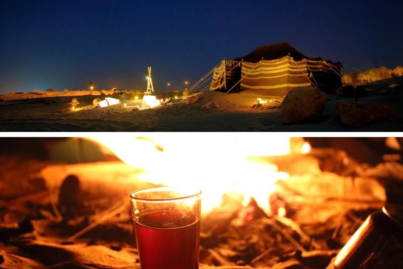 camping in the desert of Dubai
