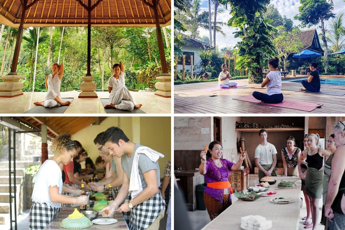 cooking and yoga class in Bali