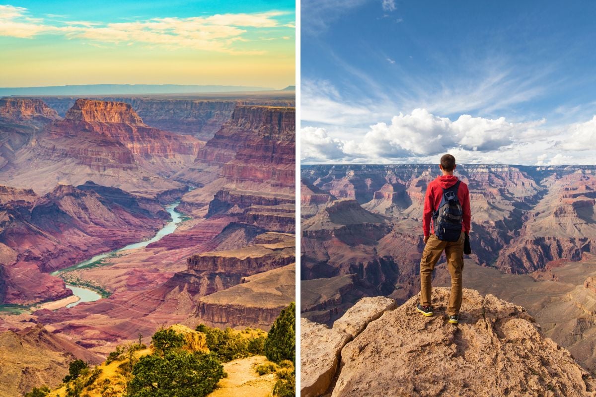 difference between the West Rim and South Rim of the Grand Canyon