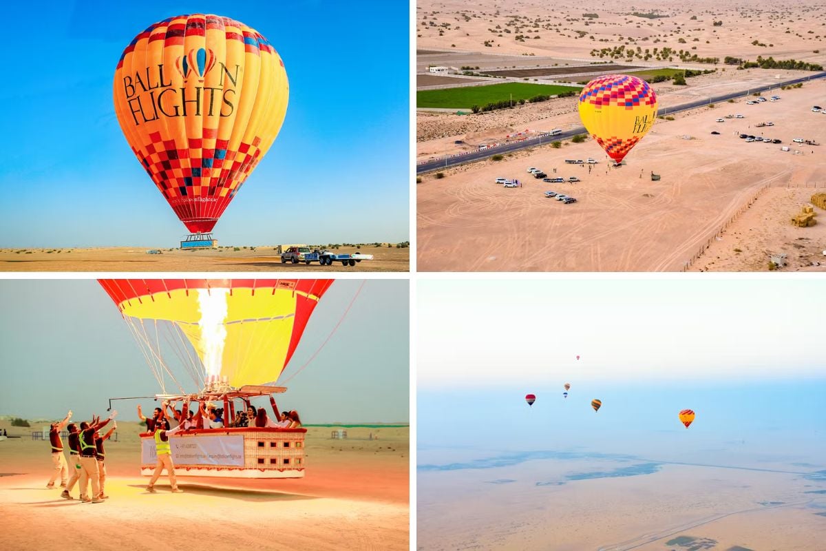 hot air balloon rides in Dubai