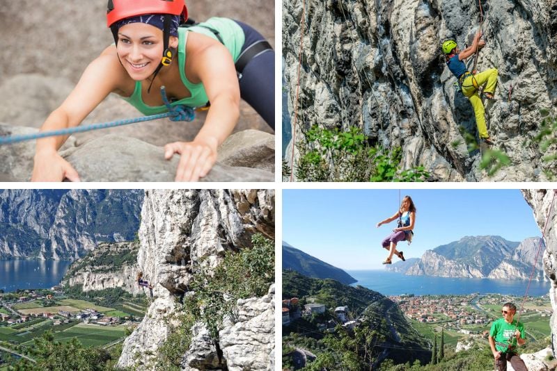 rock climbing near Lake Garda