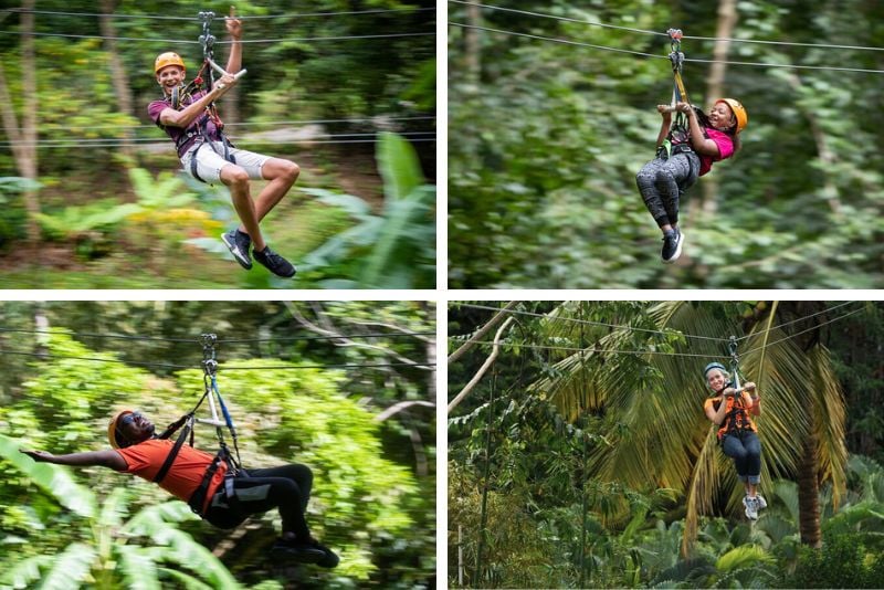 zip lining in St. Lucia