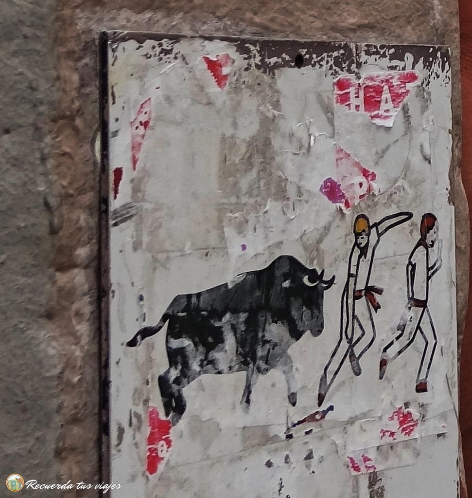 Señales del recorrido del encierro