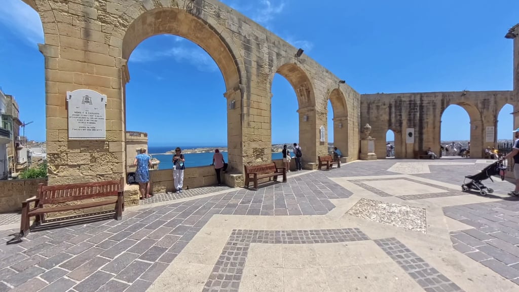 Mirador de Barraka al mar - Qué ver en La Valeta en 1 día para cruceristas