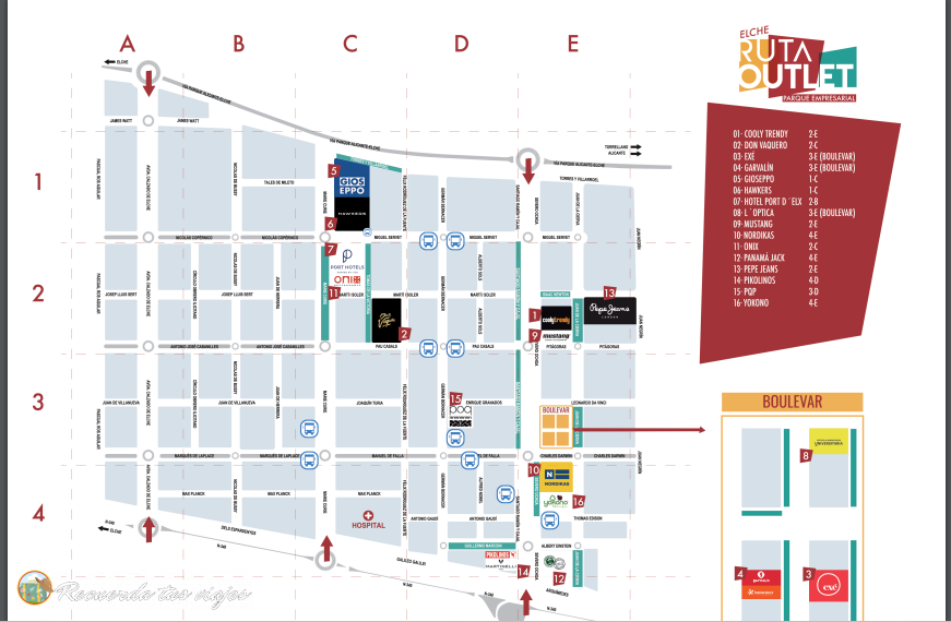Ruta del Outlet del calzado de Elche