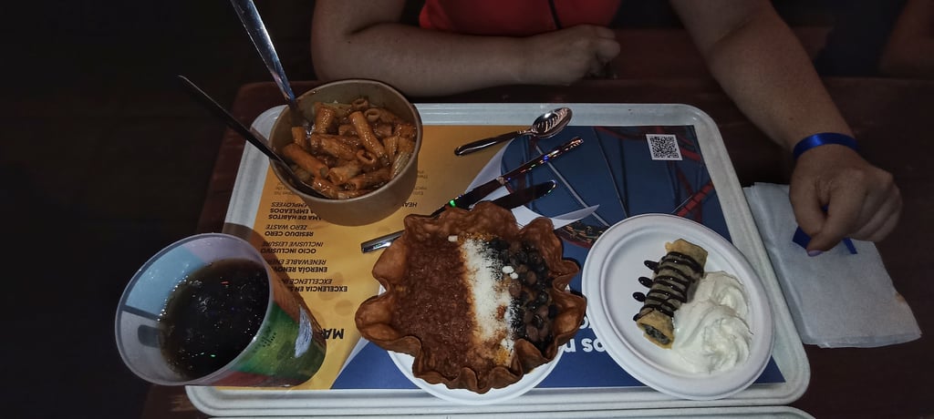 Menú de pasta y chile con carne - Dónde comer bien en PortAventura 
