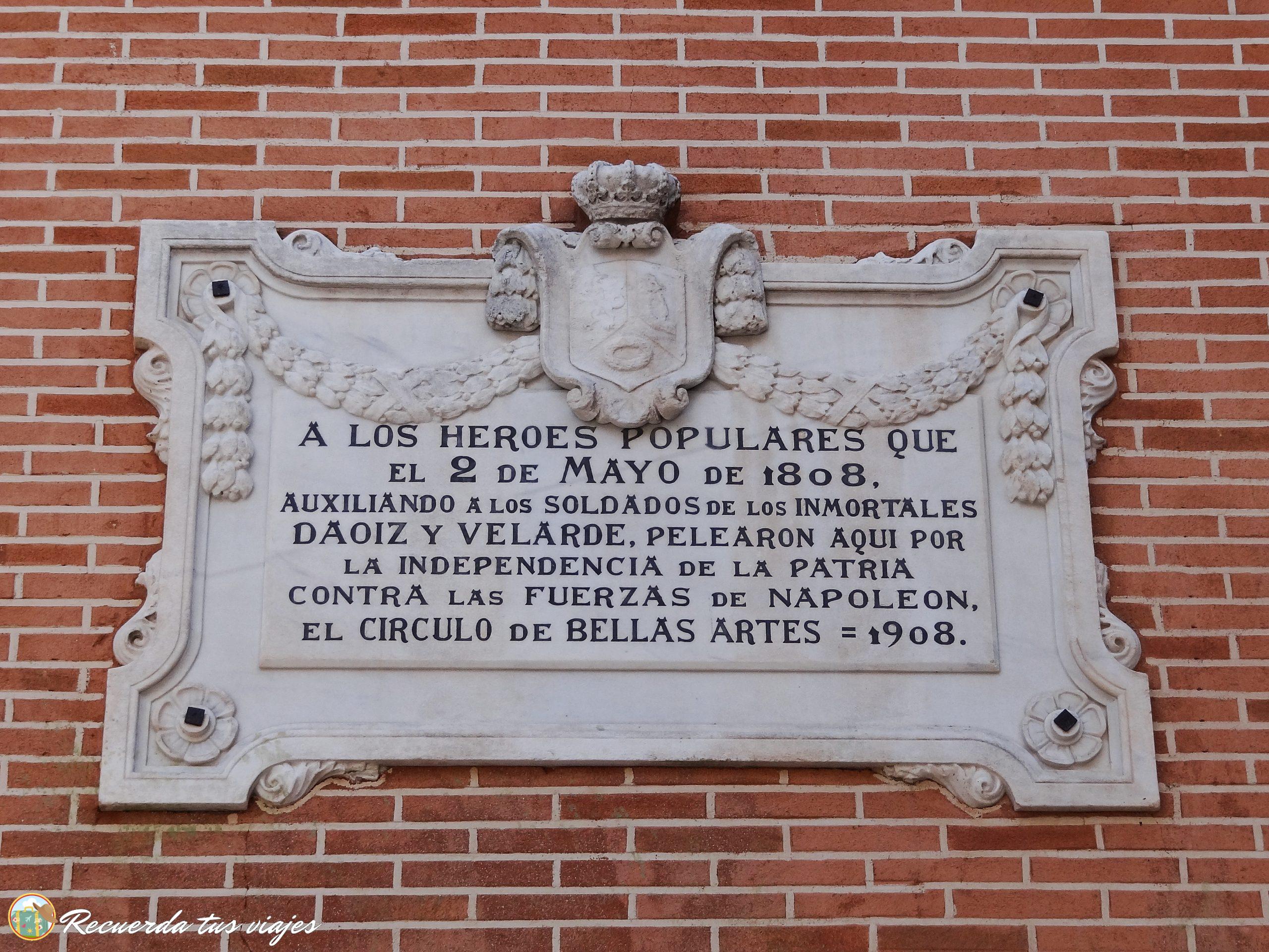 Recuerdo levantamiento del 2 de Mayo - Ruta por Justicia y Malasaña