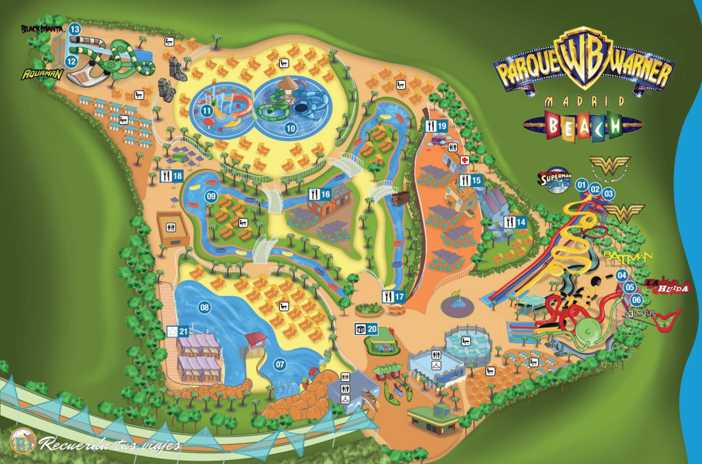 Mapa Warner Beach - Qué ver en el Parque Warner Beach