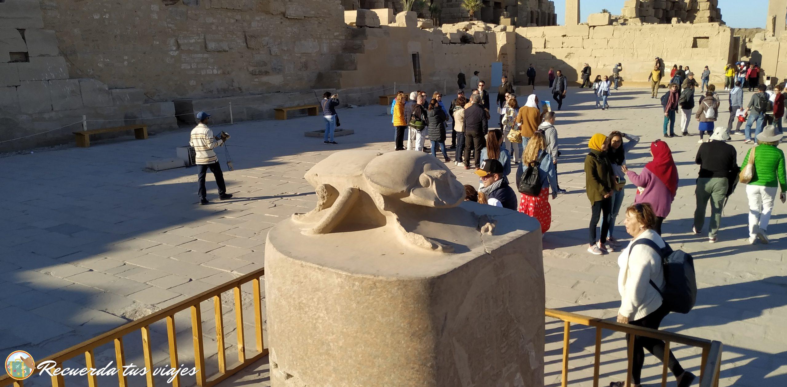 Escarabajo sagrado en el Templo de Karnak