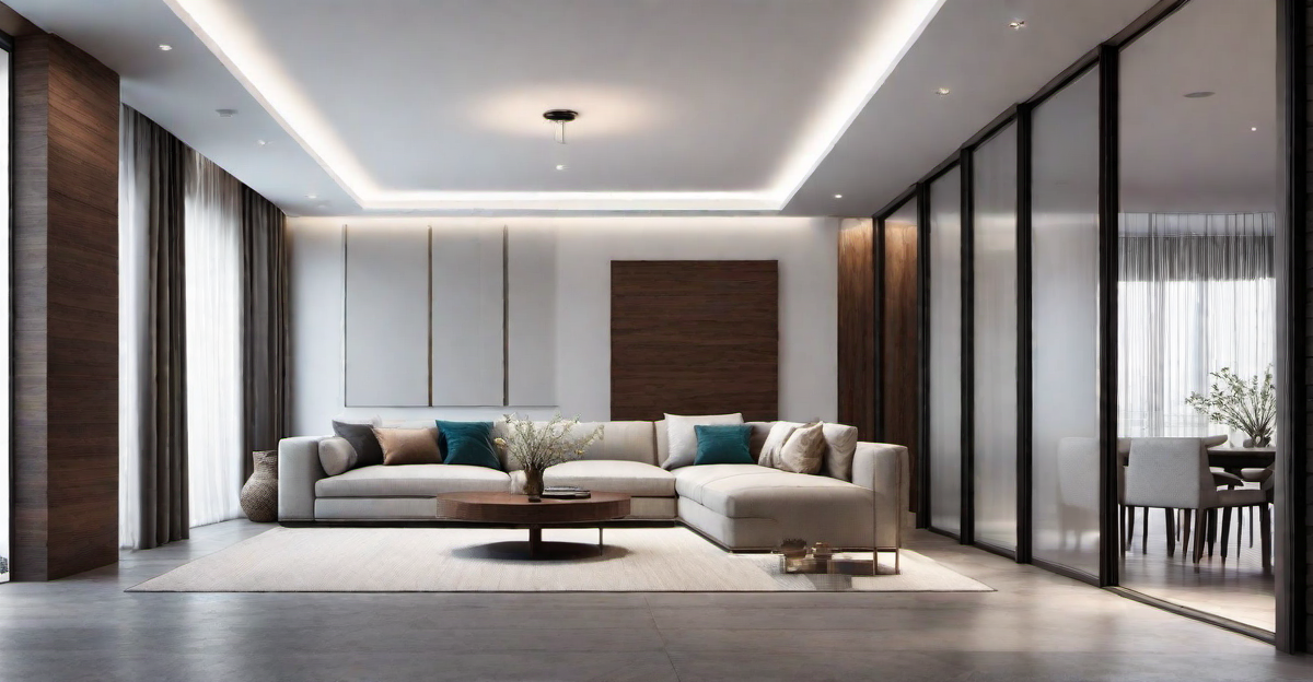 Dramatic Impact: Gypsum Board False Ceiling with Angular Lines
