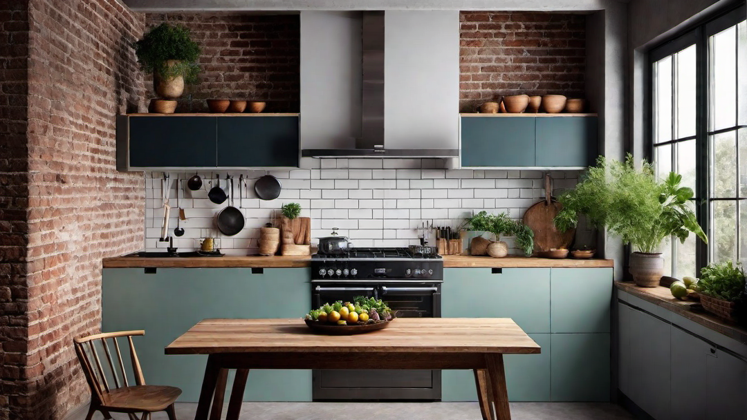 Vintage Charm: Rustic Elements in Eclectic Kitchen