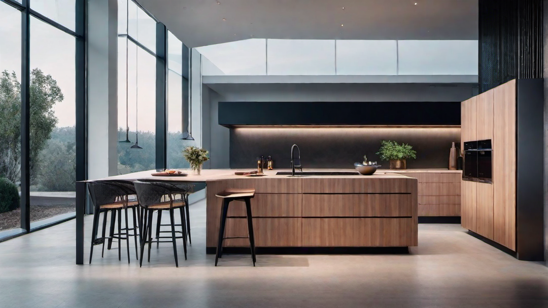 Smart Technology Integration: Sleek Kitchen with Modern Gadgets