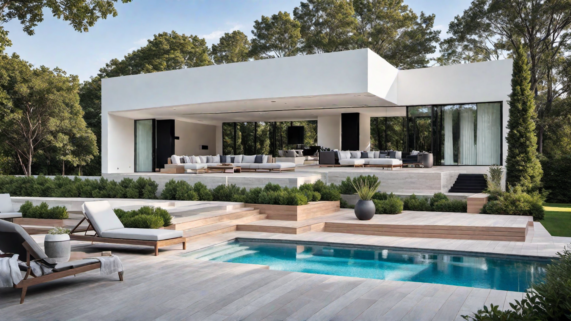 Minimalist Pool with Clean Lines