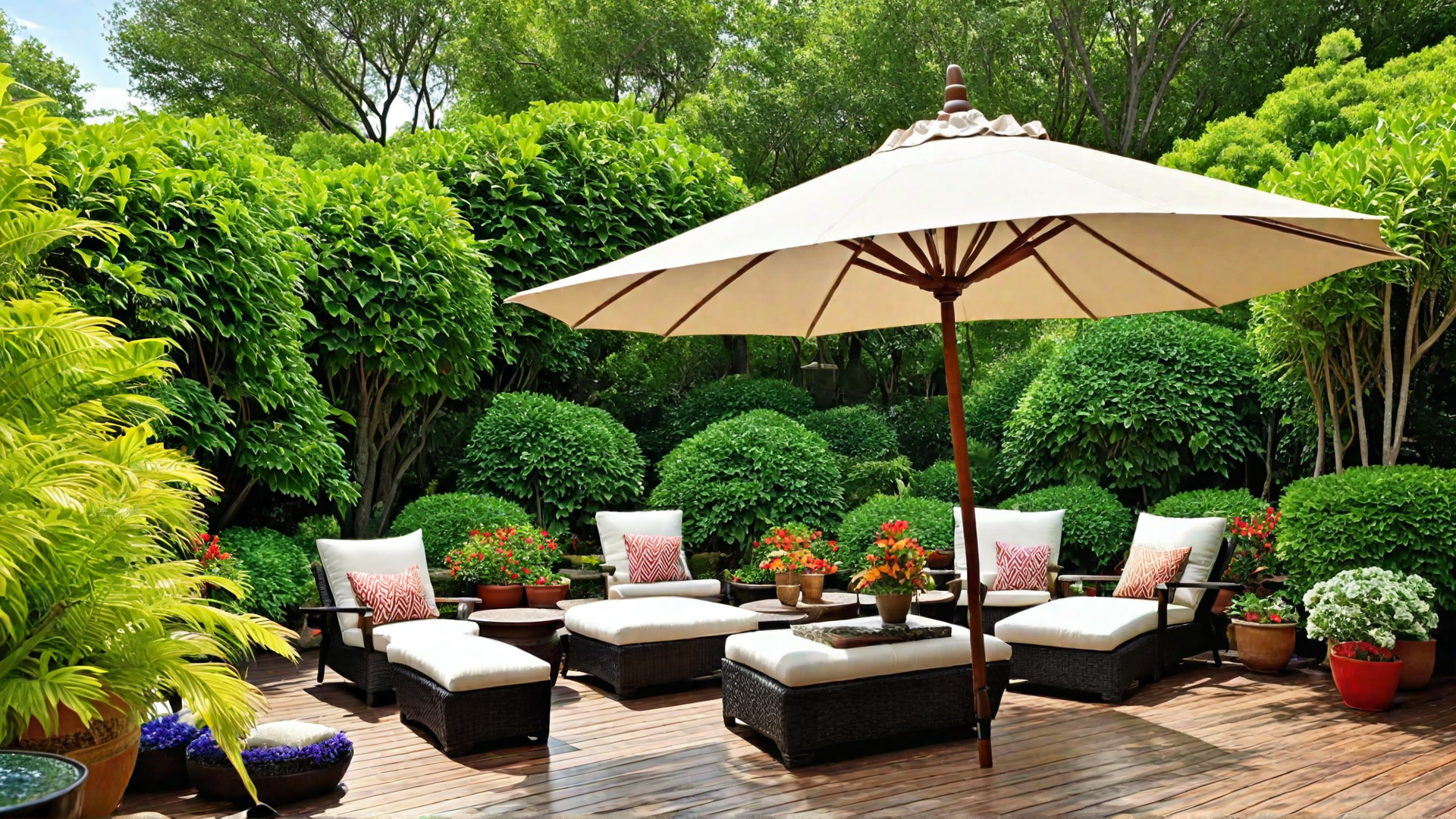 Deck with Comfortable Lounge Chairs