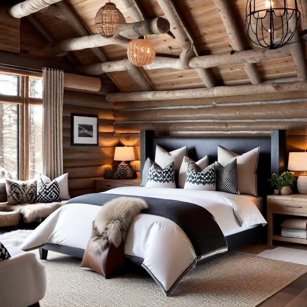 Cabin Bedroom Inspiration: Cozy Bedding and Soft Lighting