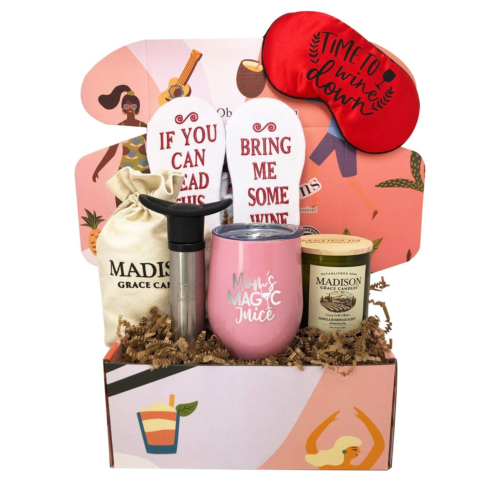 Silly Obsessions Wine Lover Gift Box for Mother