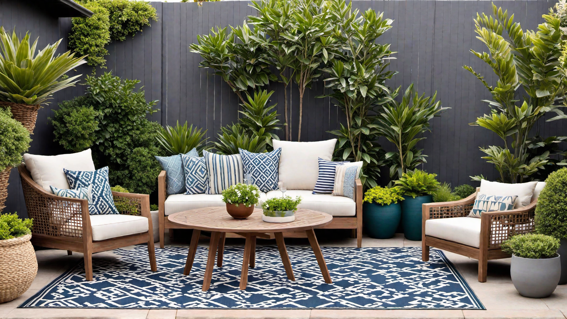 Pattern Play: Geometric Rugs and Fabrics
