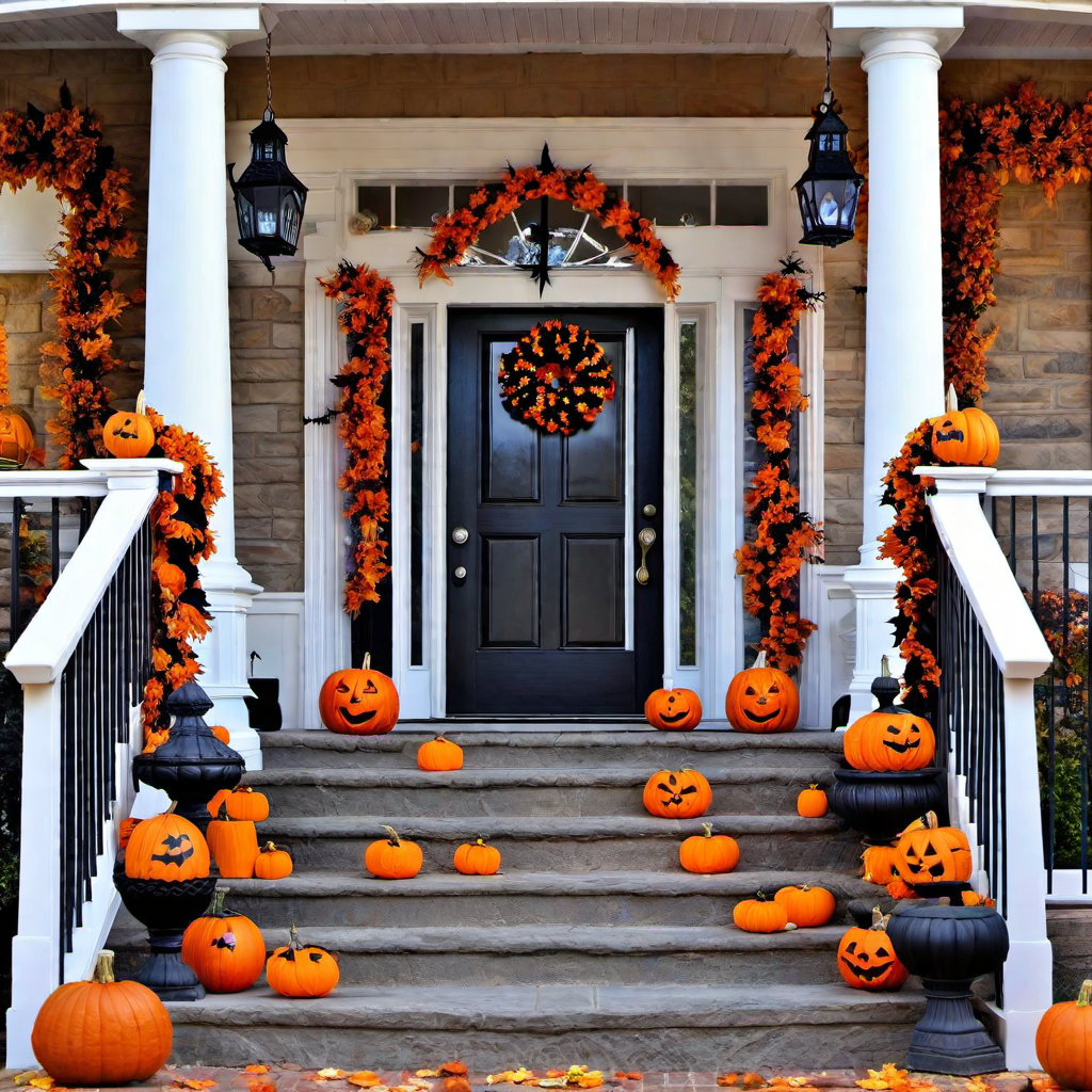 Petrifying Pumpkins: Carved and Painted Pumpkin Displays