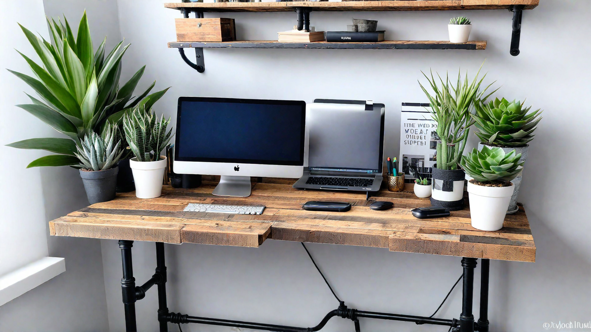 DIY Office Desk from Upcycled Materials