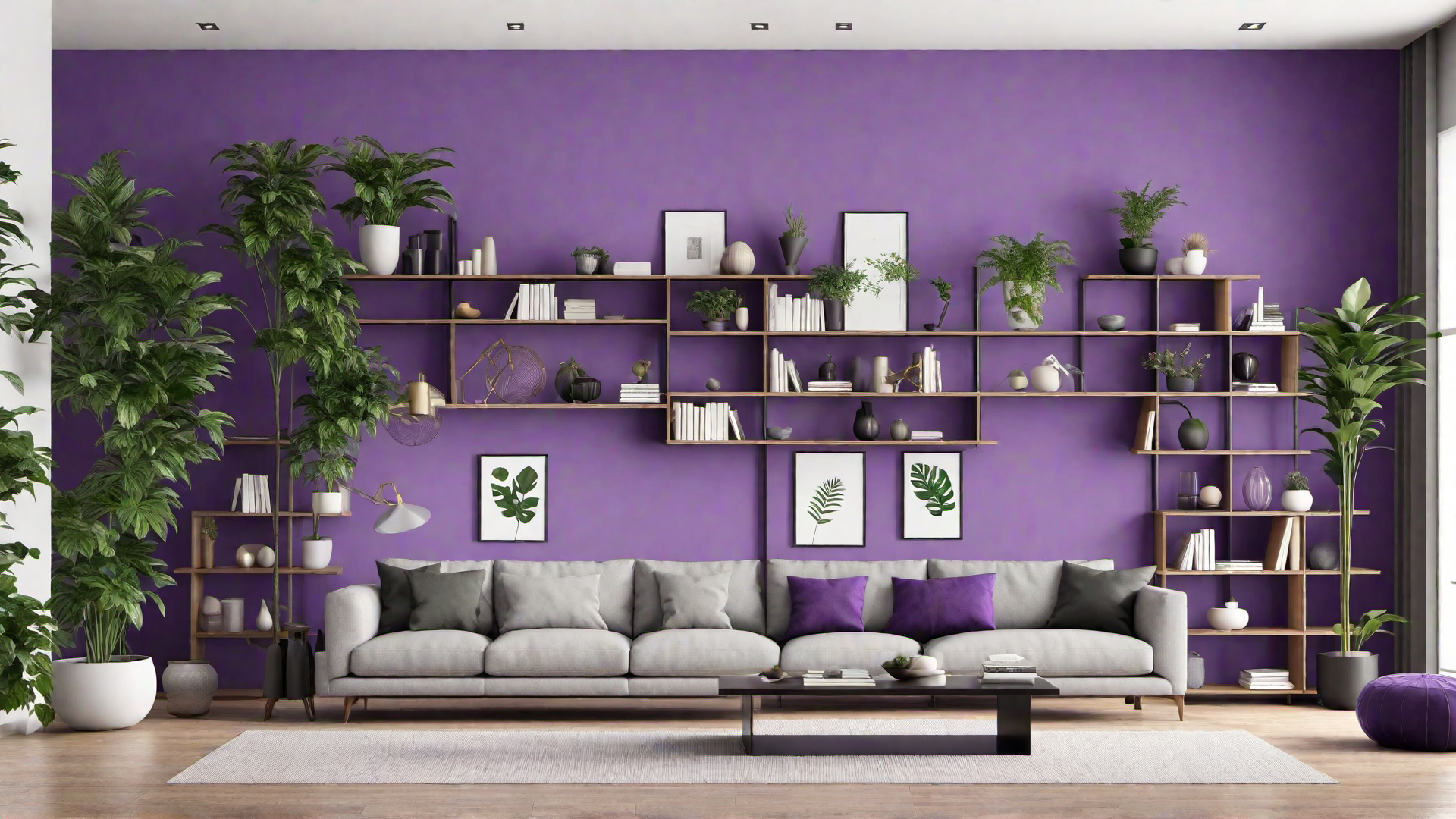 Purple Wall Shelves for Decorative Storage Solutions