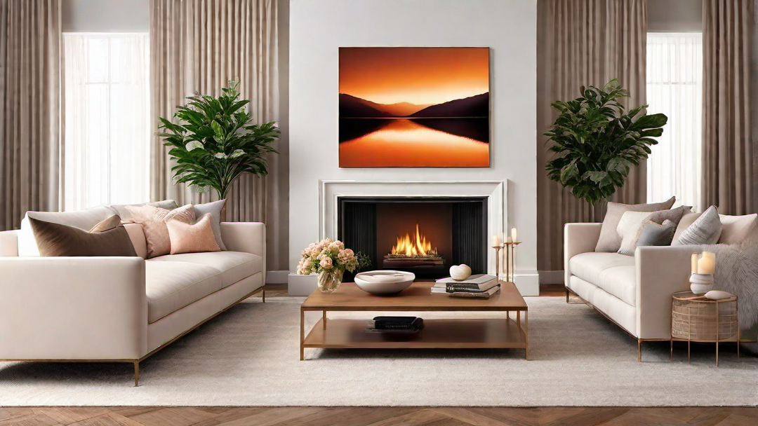 Peachy Perfection: Delicate and Charming Fireplace Color Scheme