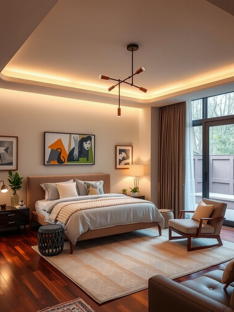 Mid-Century Modern Bedroom Lighting Ideas