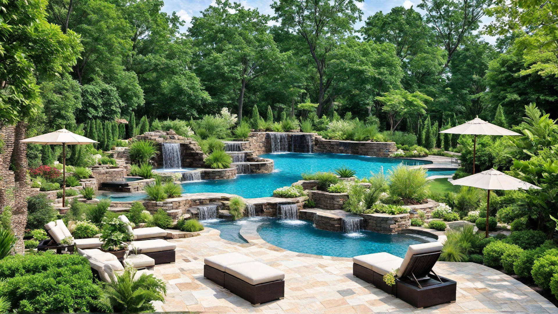 Backyard Pool with Outdoor Shower