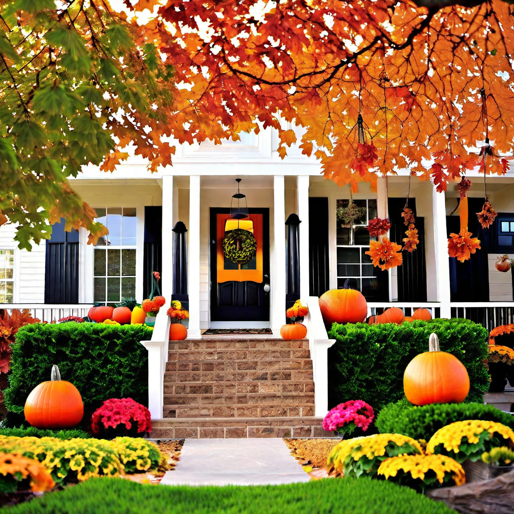 Traditional Touch: Scarecrows and Gourds