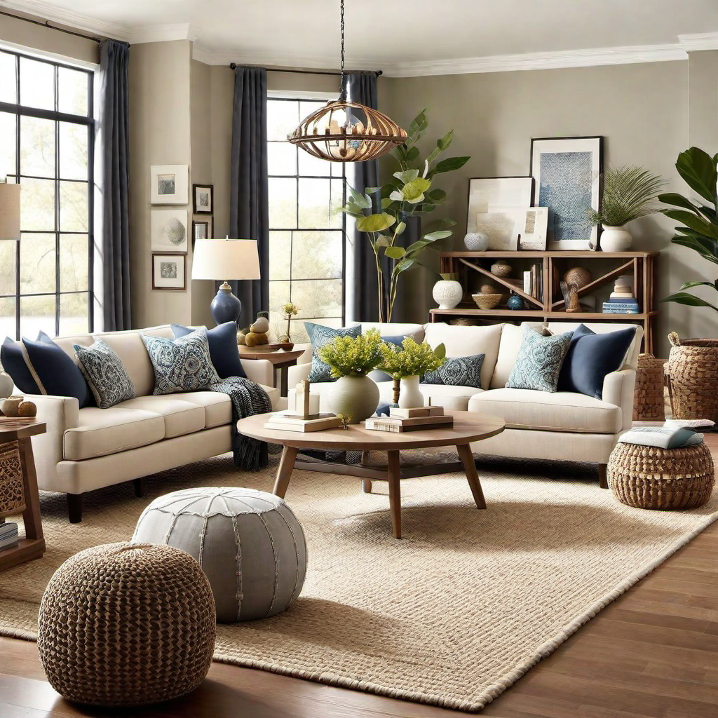 Arts and Crafts: Cozy Home Living Room with Handmade Decor