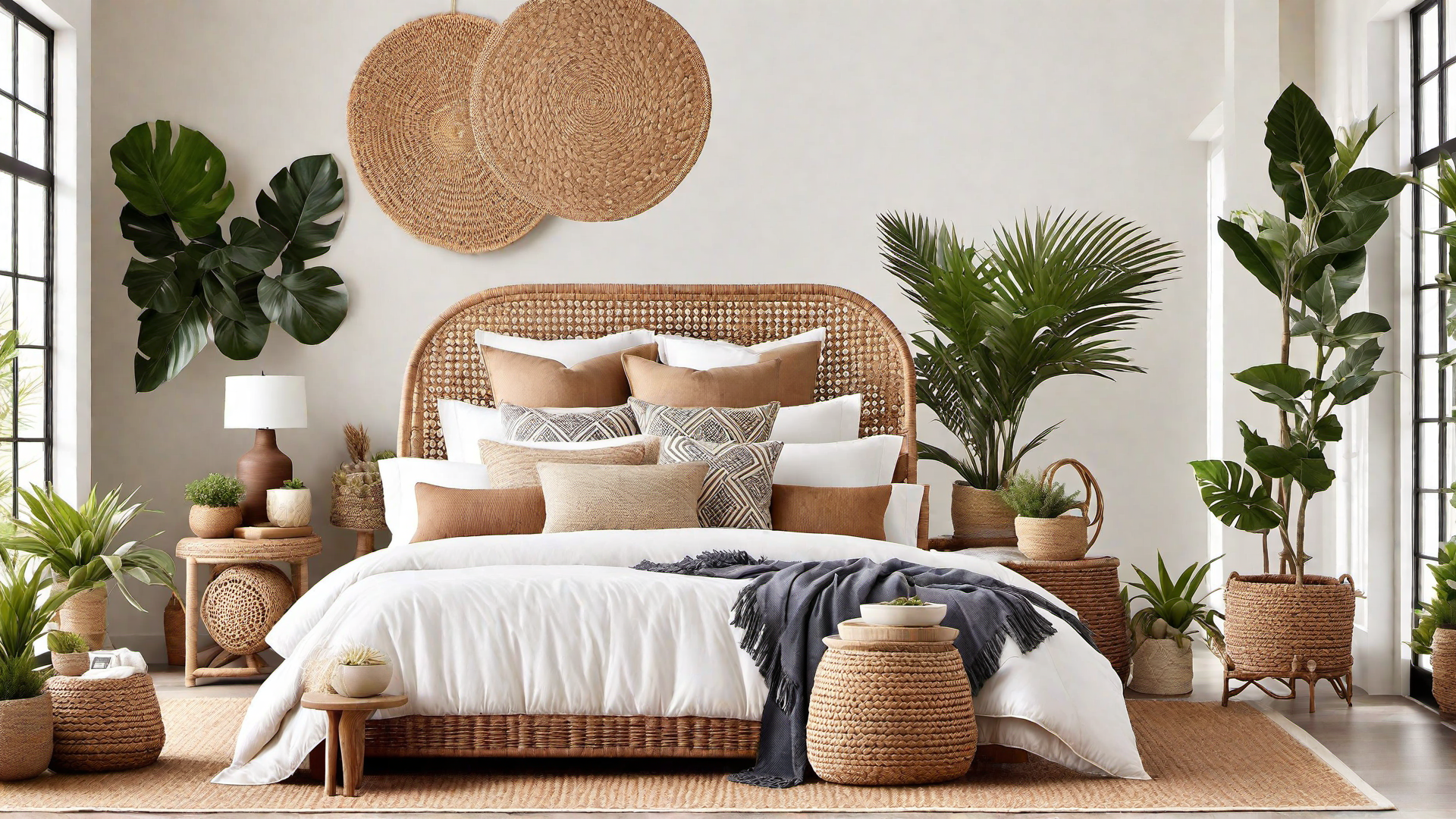 Natural Elements: Boho Bedroom with Rattan Furniture