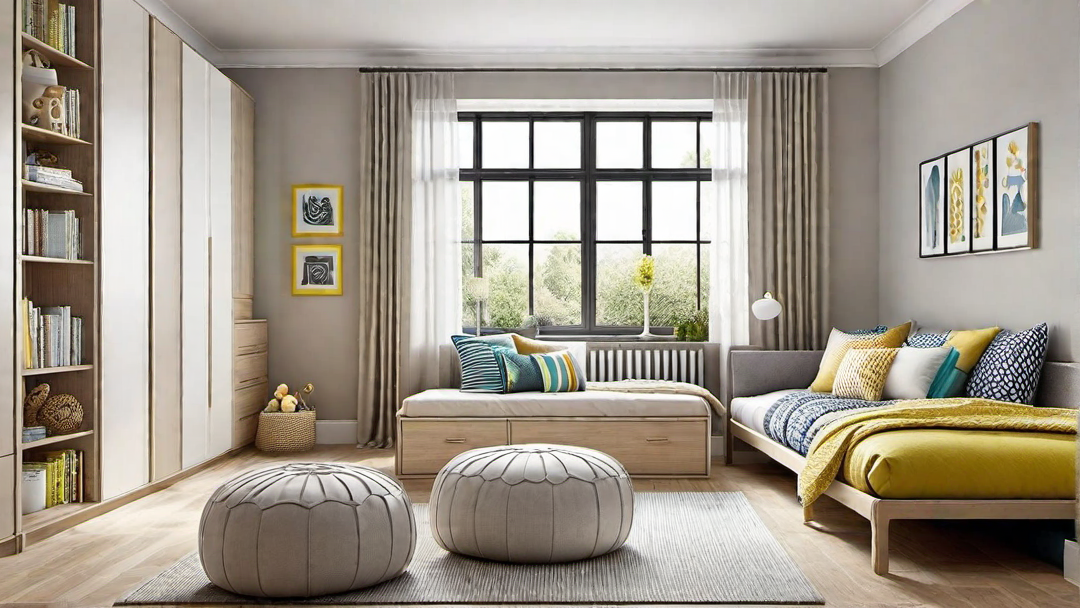 Neutral Base with Pops of Color: Balancing Playfulness and Serenity